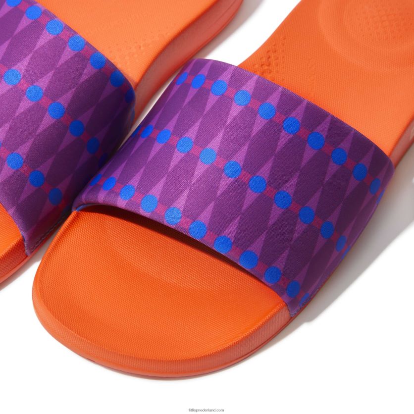 iqushion x yinka ilori waterbestendige glijbanen Heren Fitflop F4BXJ8212 violet/blauwe waas