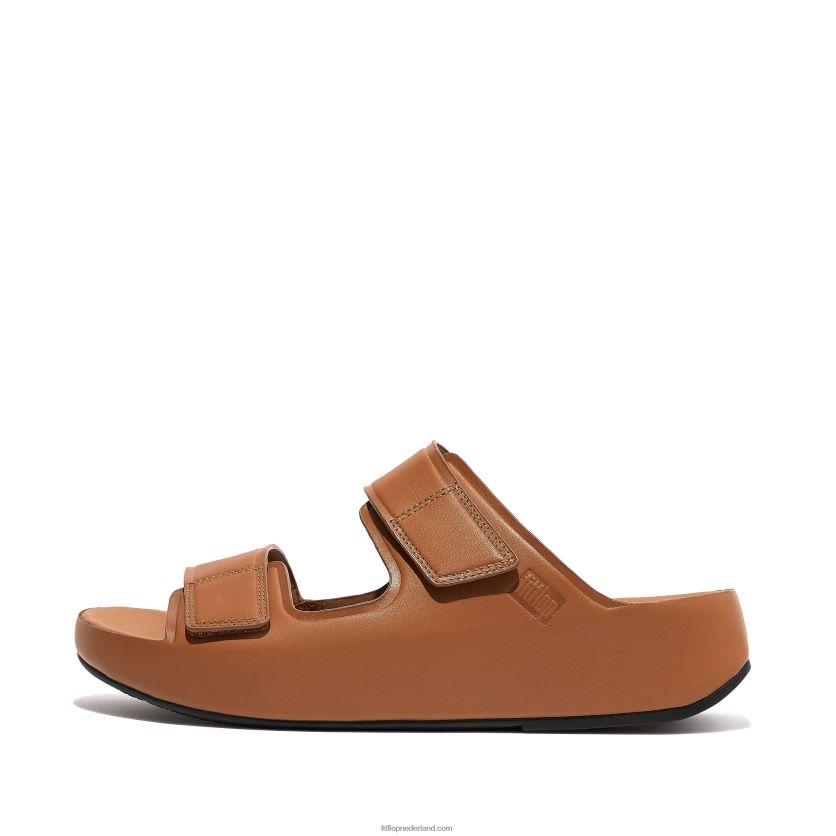 zelfde verstelbare lederen dia's Heren Fitflop F4BXJ8122 lichte tint