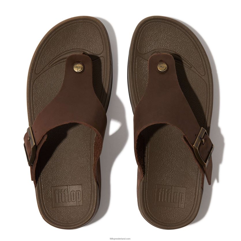 trakk ii gesp nubuck teen-palen Heren Fitflop F4BXJ8110 bruine mix