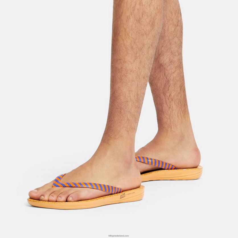 iqushion x yinka ilori teenslippers Heren Fitflop F4BXJ8209 oranje/blauw