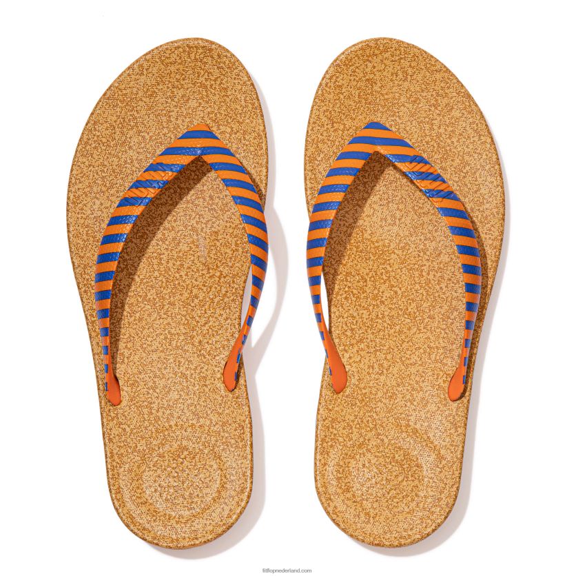 iqushion x yinka ilori teenslippers Heren Fitflop F4BXJ8209 oranje/blauw