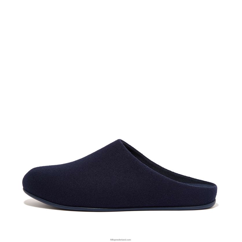 schuif vilten pantoffels Heren Fitflop F4BXJ8360 allemaal marine