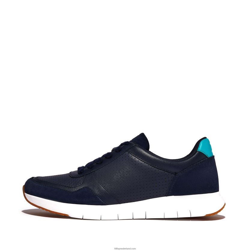 anatomiflex sneakers van leermix Heren Fitflop F4BXJ8346 middernacht marine