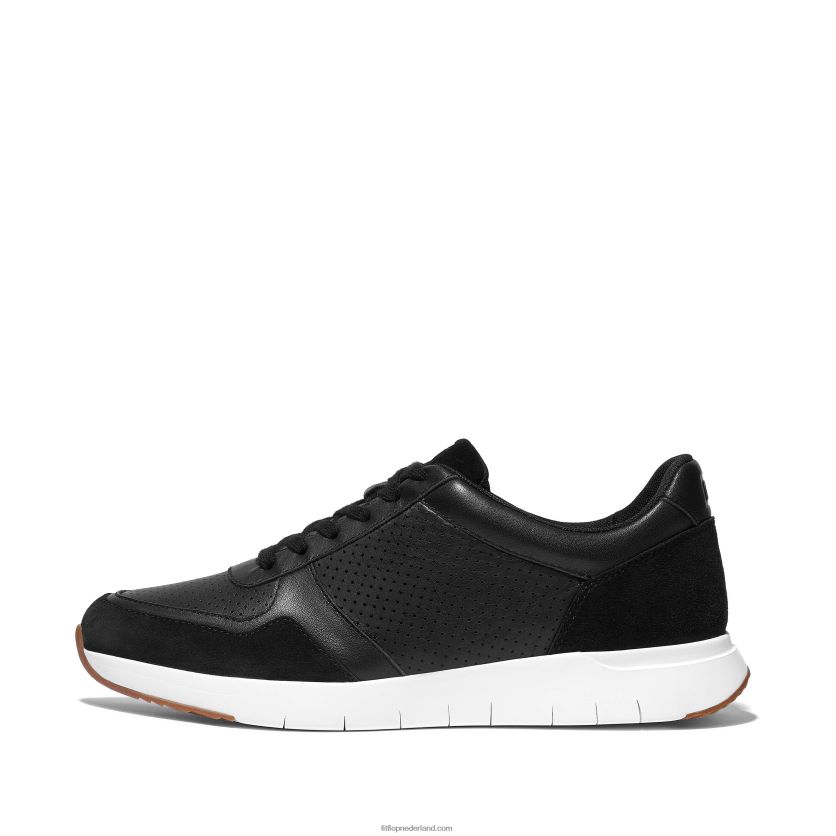 anatomiflex sneakers van leermix Heren Fitflop F4BXJ8348 zwart