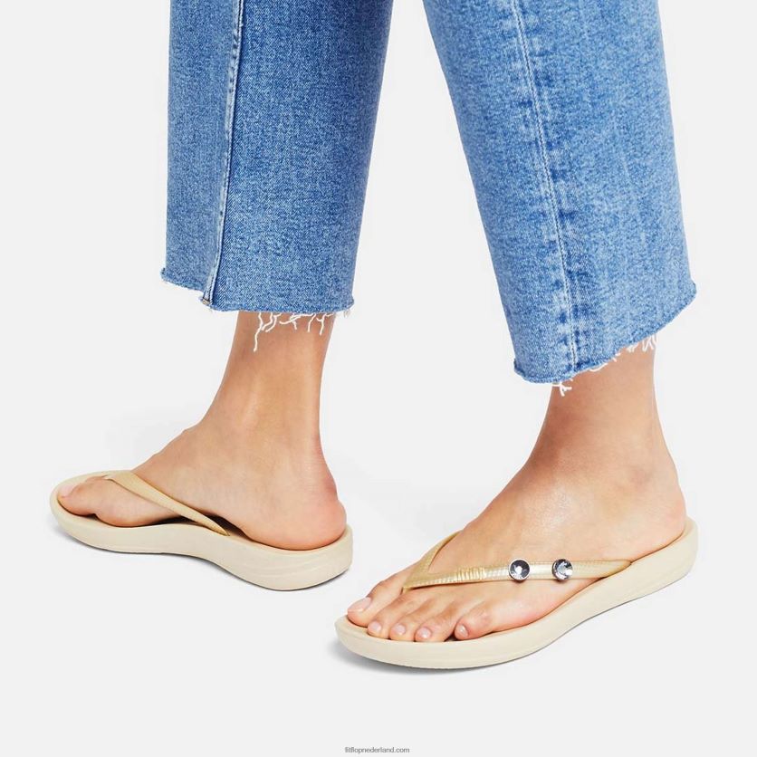 iqushion bedels kristallen ronde bedels 2-pack vrouwen Fitflop F4BXJ836 tin