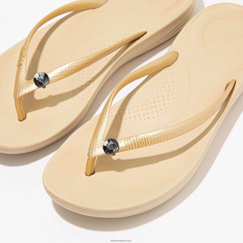 iqushion bedels kristallen ronde bedels 2-pack vrouwen Fitflop F4BXJ836 tin