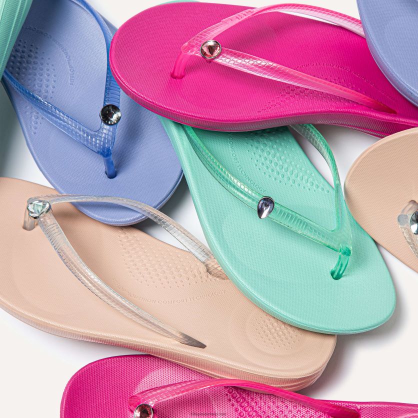 iqushion charms kristallen druppelvormige bedels 2-pack vrouwen Fitflop F4BXJ829 lavendel