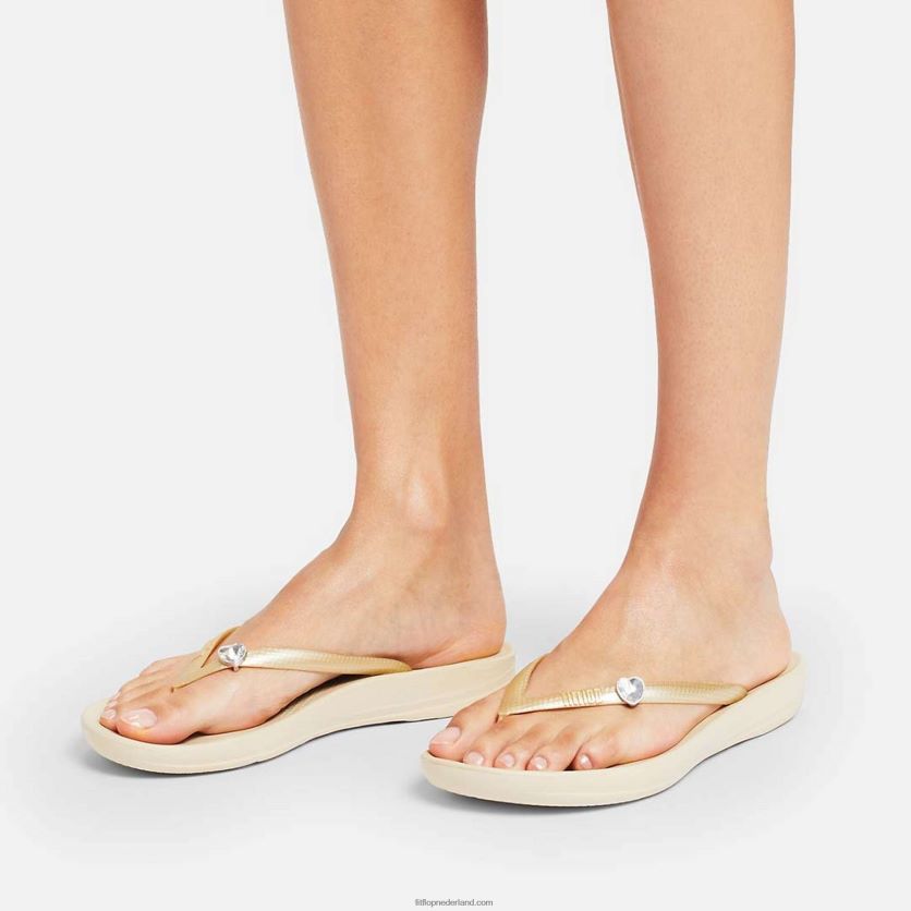 iqushion charms kristallen hartjes bedels 2-pack vrouwen Fitflop F4BXJ830 duidelijk