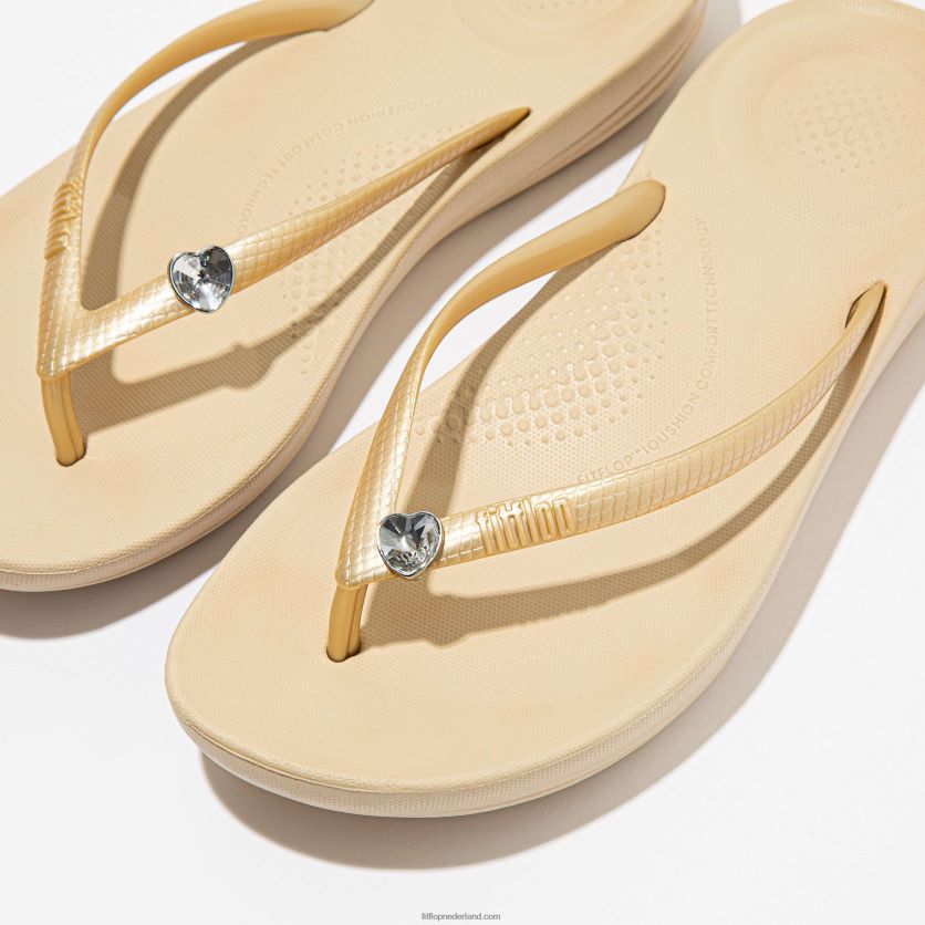 iqushion charms kristallen hartjes bedels 2-pack vrouwen Fitflop F4BXJ830 duidelijk