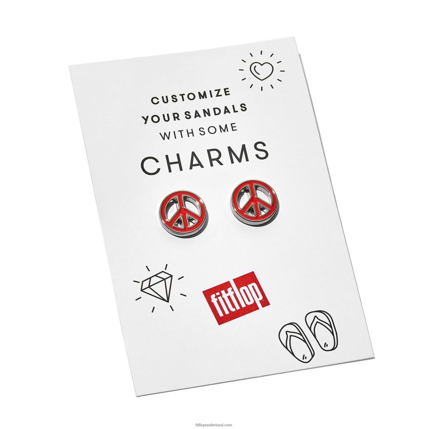 iqushion charms vredesteken hars charms 2-pack vrouwen Fitflop F4BXJ838 neon-oranje