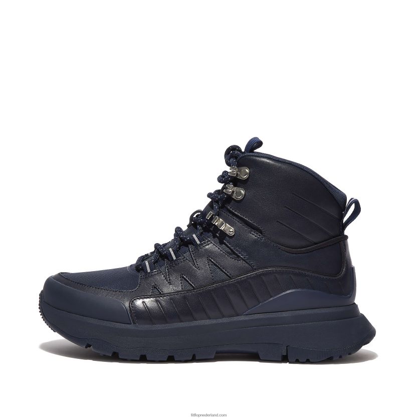 neo-d-hyker leermix wandelschoenen vrouwen Fitflop F4BXJ8298 allemaal marine