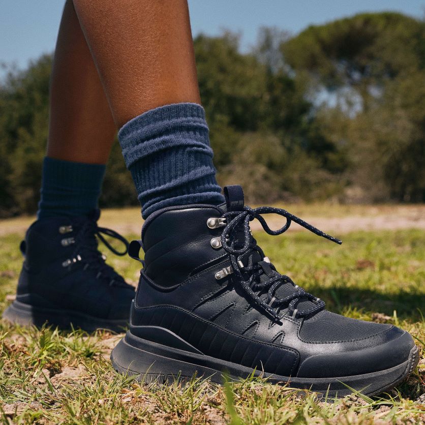 neo-d-hyker leermix wandelschoenen vrouwen Fitflop F4BXJ8298 allemaal marine