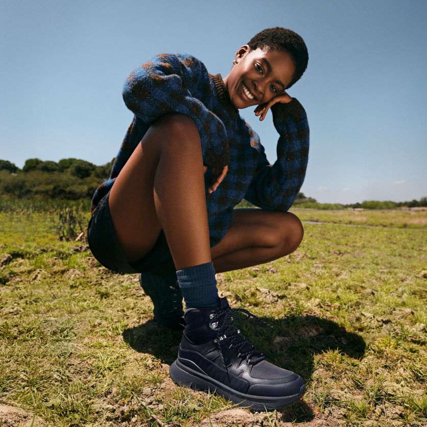 neo-d-hyker leermix wandelschoenen vrouwen Fitflop F4BXJ8298 allemaal marine