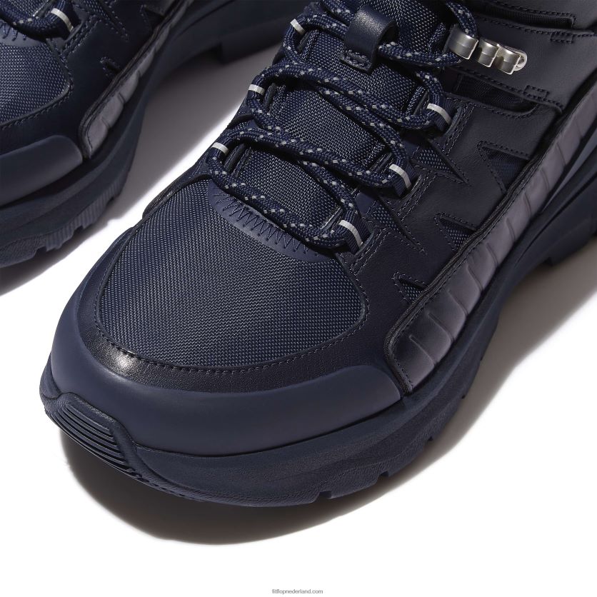 neo-d-hyker leermix wandelschoenen vrouwen Fitflop F4BXJ8298 allemaal marine