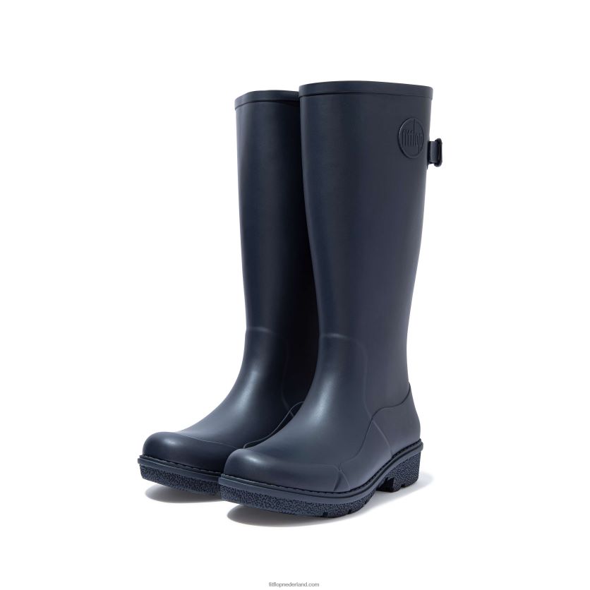 wonderwelly hoge regenlaarzen vrouwen Fitflop F4BXJ8315 middernacht marine