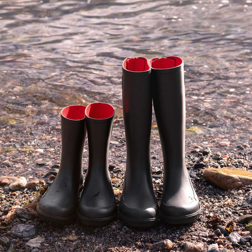 wonderwelly korte regenlaarzen vrouwen Fitflop F4BXJ8312 helemaal zwart