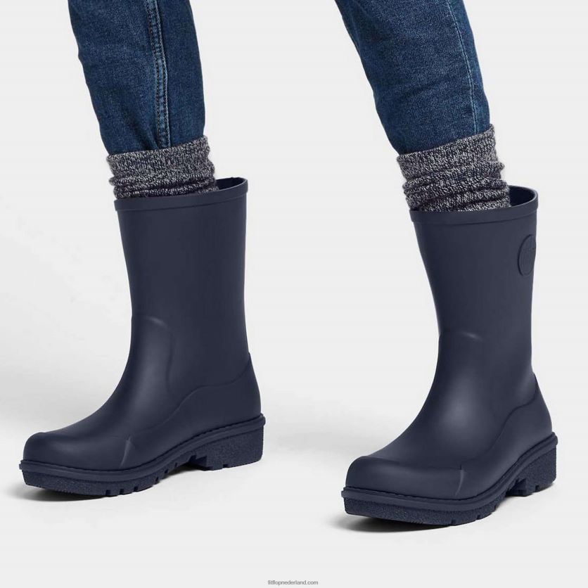 wonderwelly korte regenlaarzen vrouwen Fitflop F4BXJ8313 middernacht marine