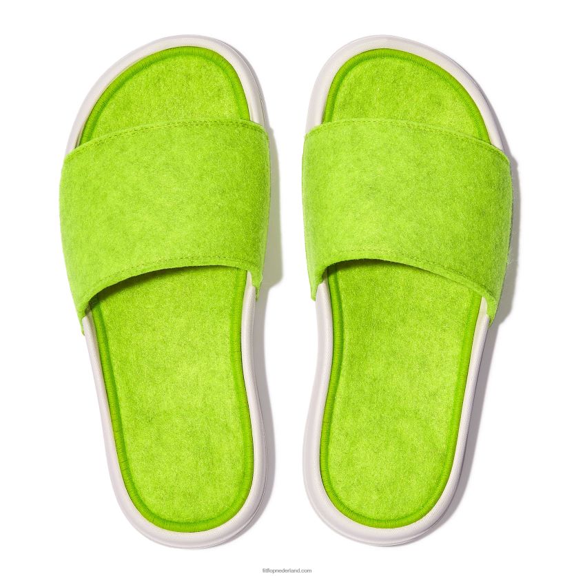 iqushion e01 neon vilt dia\'s vrouwen Fitflop F4BXJ8176 elektrisch geel