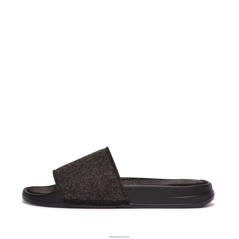iqushion e01 vilten dia's vrouwen Fitflop F4BXJ8175 helemaal zwart