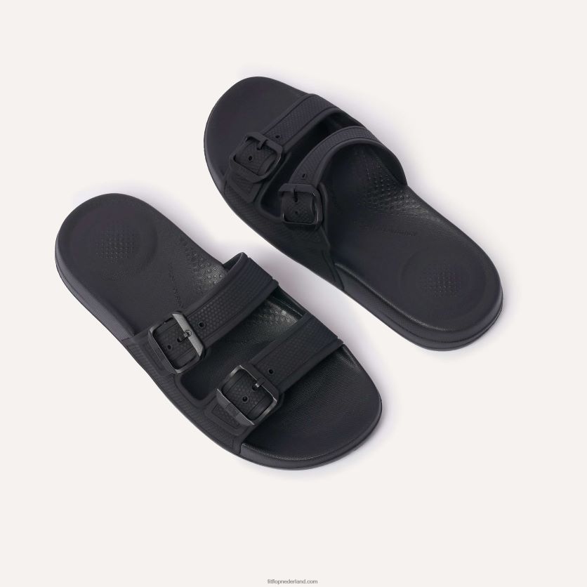 iqushion twee-bar gesp dia\'s vrouwen Fitflop F4BXJ886 helemaal zwart