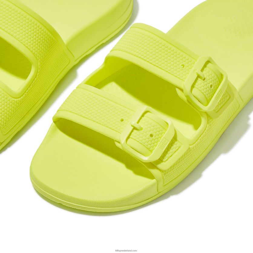 iqushion twee-bar gesp dia\'s vrouwen Fitflop F4BXJ887 elektrisch geel
