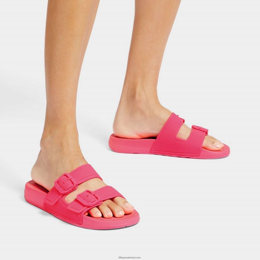 iqushion twee-bar gesp dia\'s vrouwen Fitflop F4BXJ889 knal roze