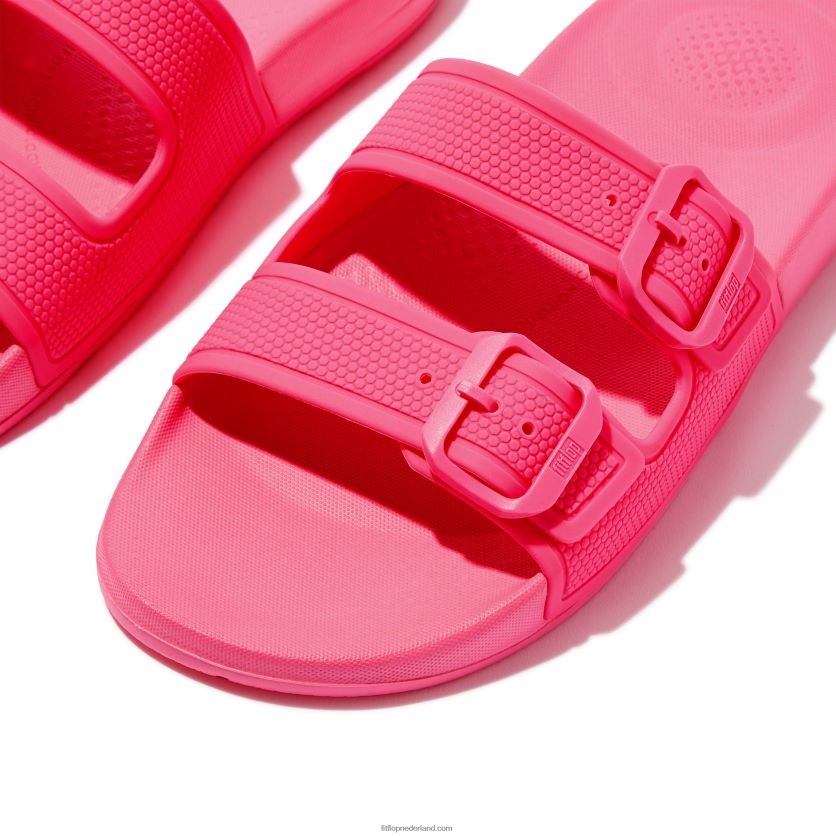 iqushion twee-bar gesp dia\'s vrouwen Fitflop F4BXJ889 knal roze