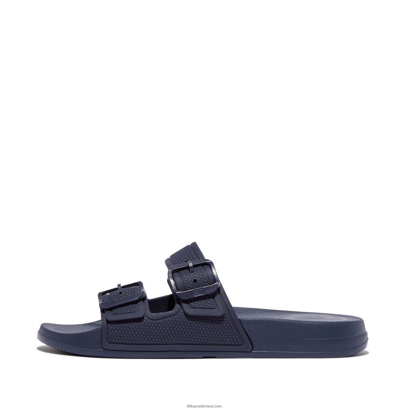 iqushion twee-bar gesp dia's vrouwen Fitflop F4BXJ890 middernacht marine