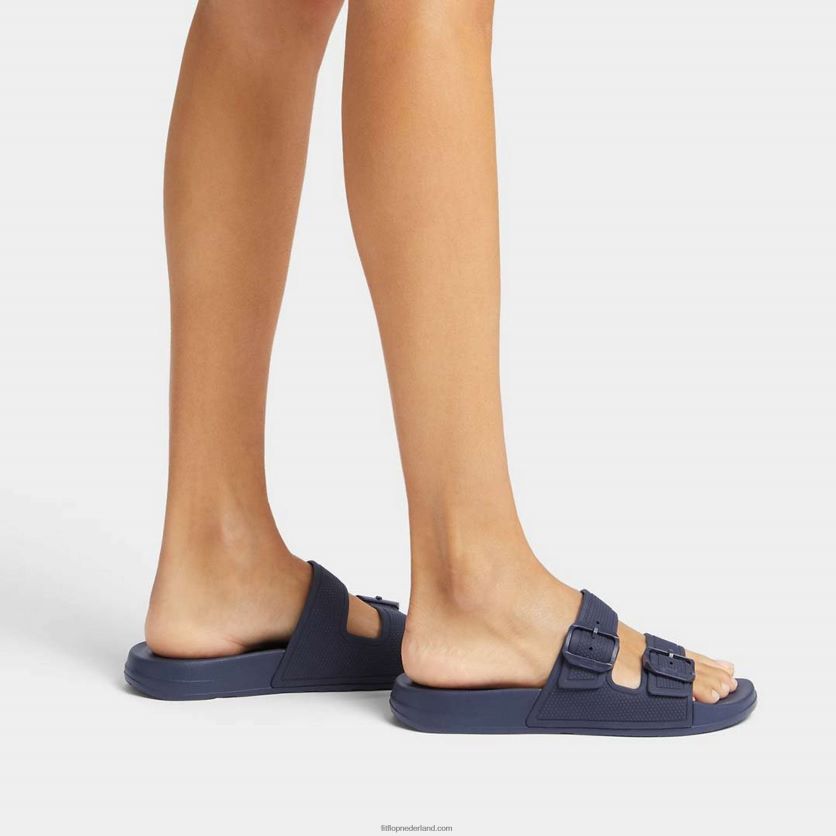 iqushion twee-bar gesp dia\'s vrouwen Fitflop F4BXJ890 middernacht marine