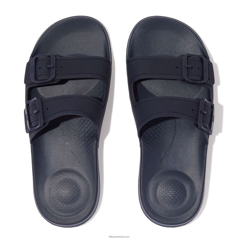 iqushion twee-bar gesp dia\'s vrouwen Fitflop F4BXJ890 middernacht marine