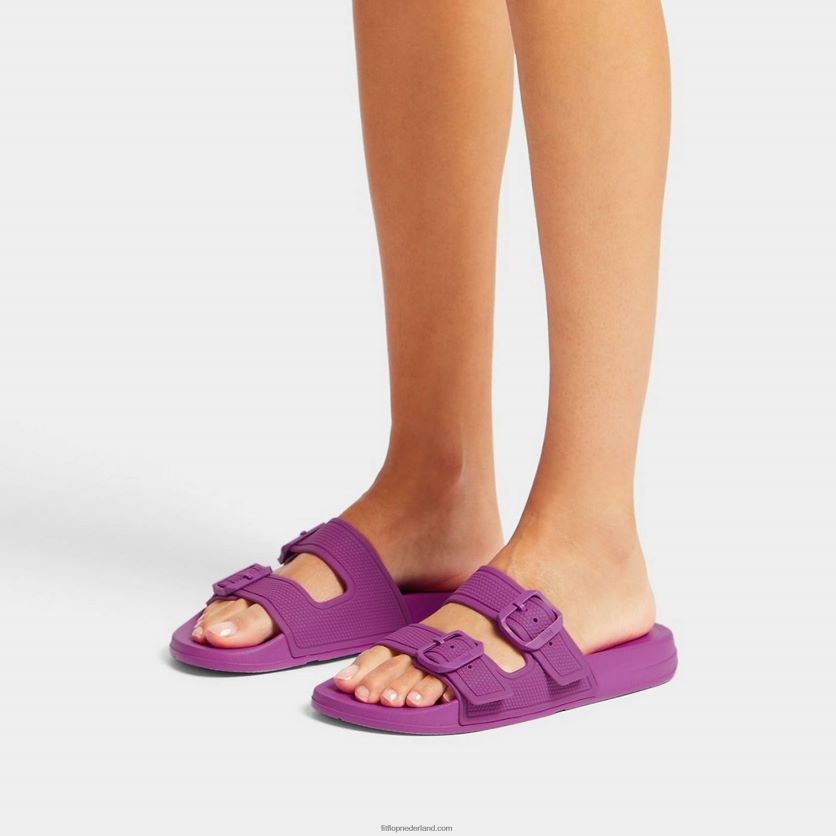 iqushion twee-bar gesp dia\'s vrouwen Fitflop F4BXJ891 miami-violet