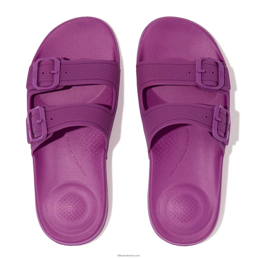 iqushion twee-bar gesp dia\'s vrouwen Fitflop F4BXJ891 miami-violet