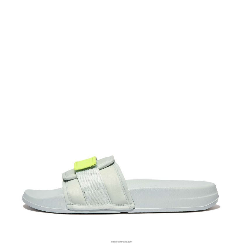 iqushion verstelbare waterbestendige dia's vrouwen Fitflop F4BXJ8107 blauw Geel