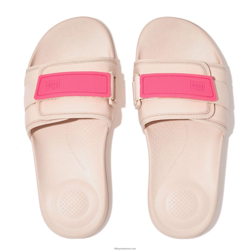 iqushion verstelbare waterbestendige dia\'s vrouwen Fitflop F4BXJ8109 roze/poproze