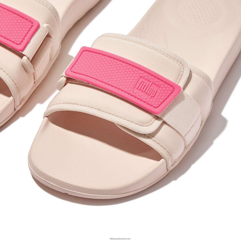 iqushion verstelbare waterbestendige dia\'s vrouwen Fitflop F4BXJ8109 roze/poproze