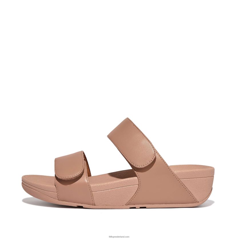 lulu verstelbare lederen dia's vrouwen Fitflop F4BXJ8103 beige