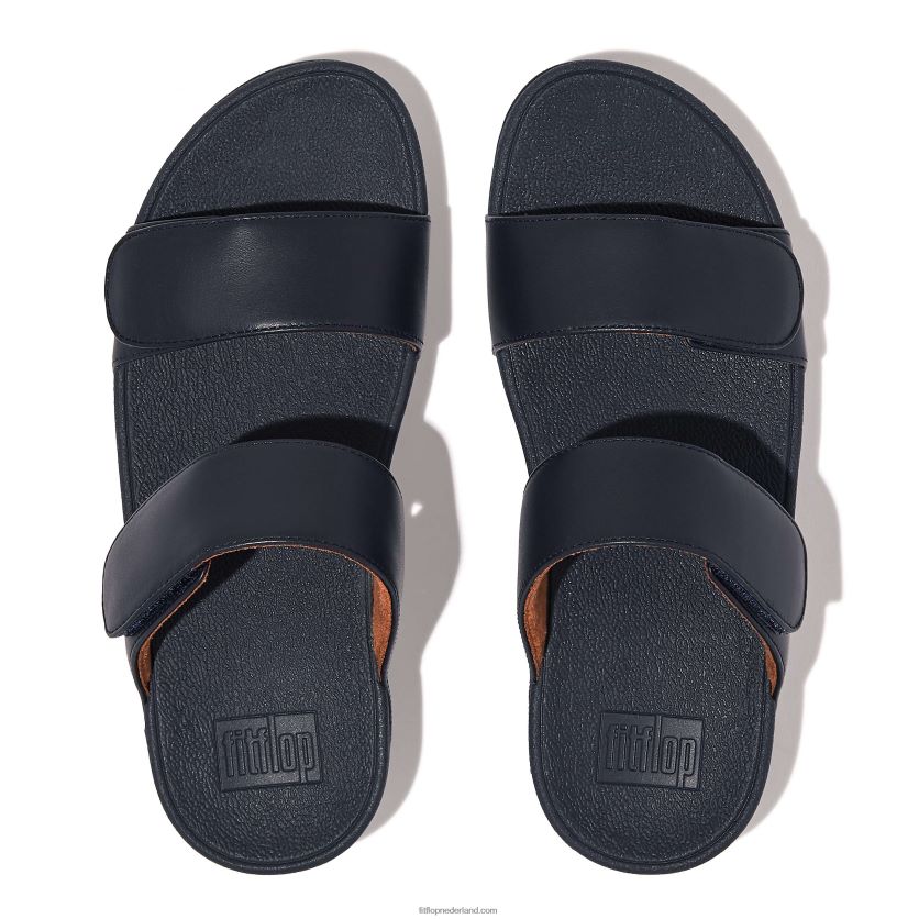 lulu verstelbare lederen dia\'s vrouwen Fitflop F4BXJ8104 middernacht marine