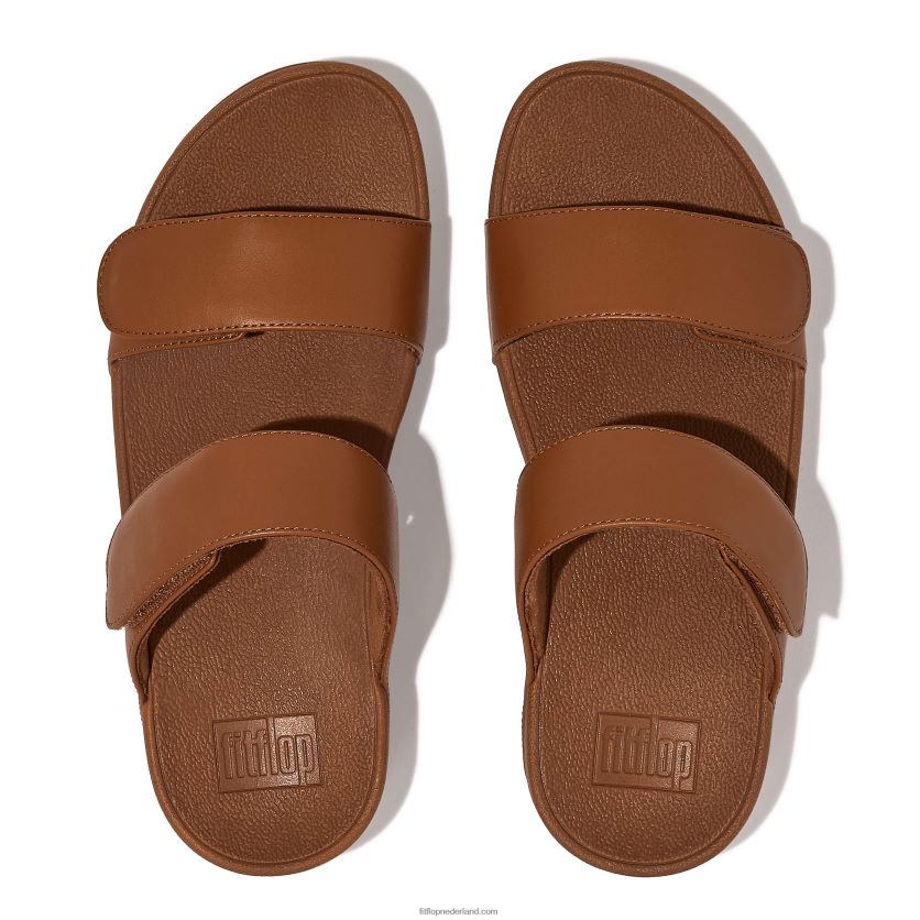 lulu verstelbare lederen dia\'s vrouwen Fitflop F4BXJ8105 lichte tint