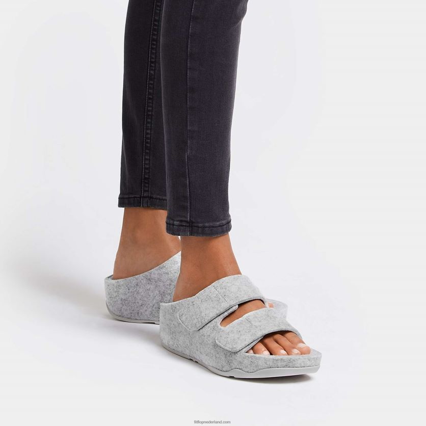 shuv e01 verstelbare viltglijbanen met twee staven vrouwen Fitflop F4BXJ898 tenen grijs