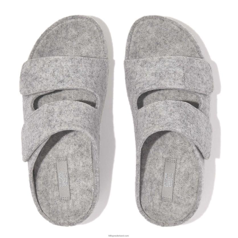 shuv e01 verstelbare viltglijbanen met twee staven vrouwen Fitflop F4BXJ898 tenen grijs