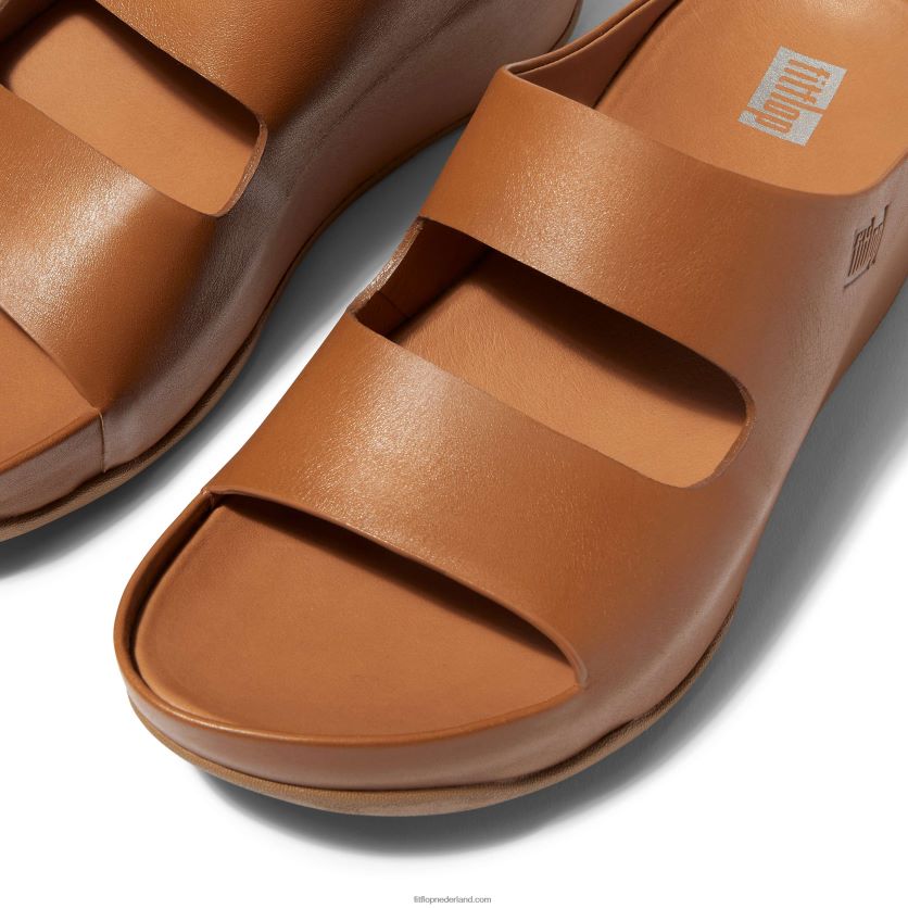 shuv twee-bar leren dia\'s vrouwen Fitflop F4BXJ8185 lichte tint