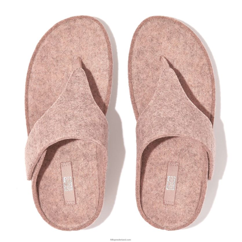 shuv e01 verstelbare sandalen met vilten neus vrouwen Fitflop F4BXJ894 beige