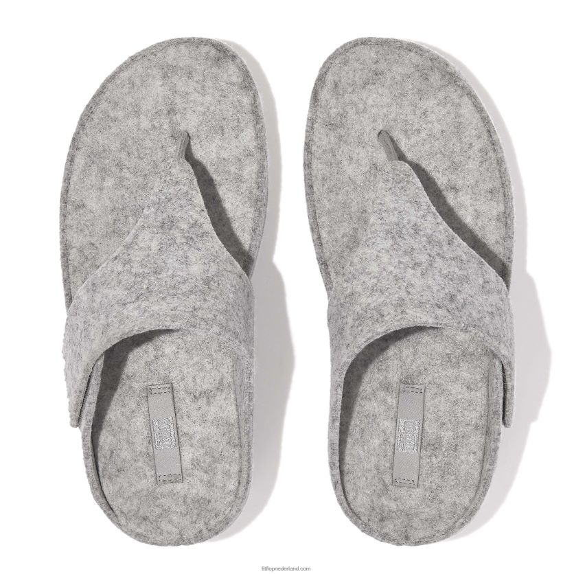 shuv e01 verstelbare sandalen met vilten neus vrouwen Fitflop F4BXJ895 tenen grijs