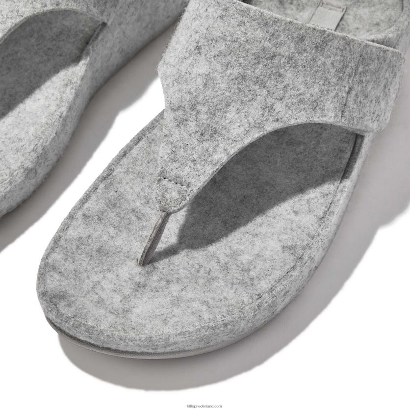 shuv e01 verstelbare sandalen met vilten neus vrouwen Fitflop F4BXJ895 tenen grijs