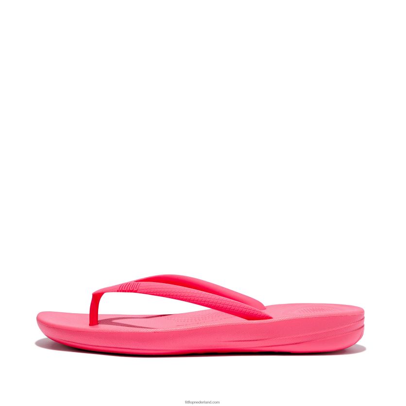 iqushion ergonomische teenslippers vrouwen Fitflop F4BXJ820 knal roze