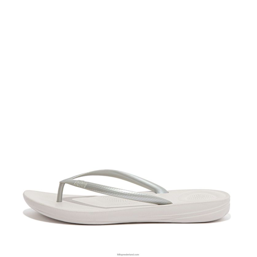 iqushion ergonomische teenslippers vrouwen Fitflop F4BXJ821 zilver