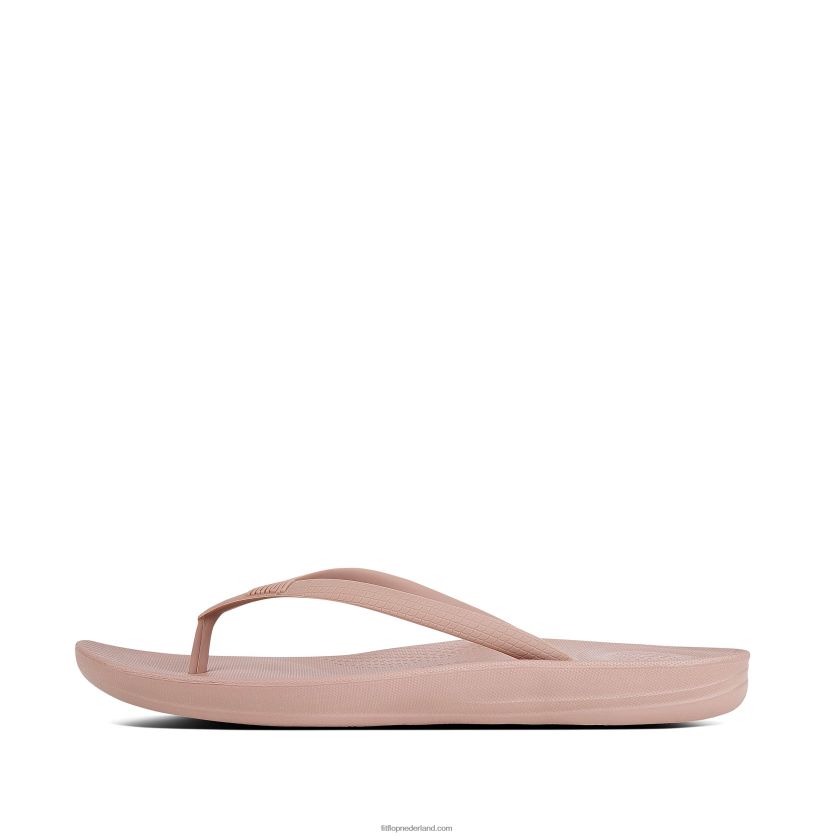 iqushion ergonomische teenslippers vrouwen Fitflop F4BXJ832 beige buff
