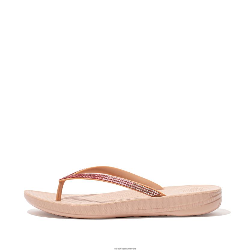 iqushion ombre-sparkle teenslippers vrouwen Fitflop F4BXJ818 zacht roze