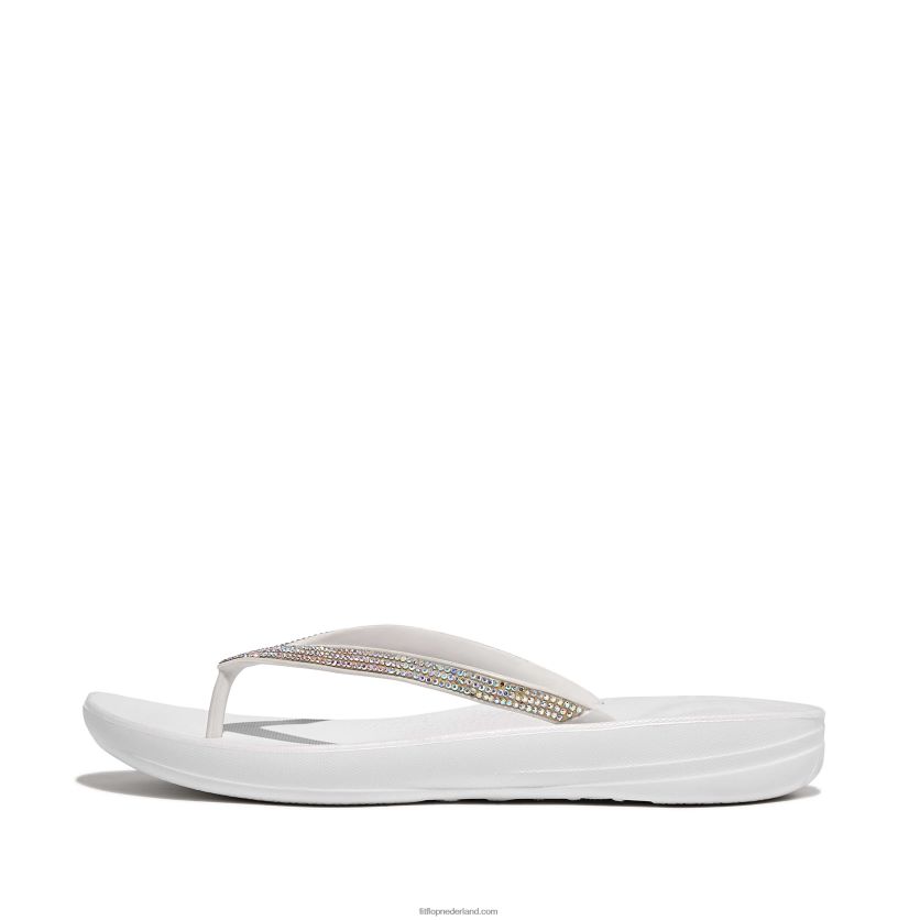 iqushion sparkle ergonomische teenslippers vrouwen Fitflop F4BXJ814 stedelijk wit
