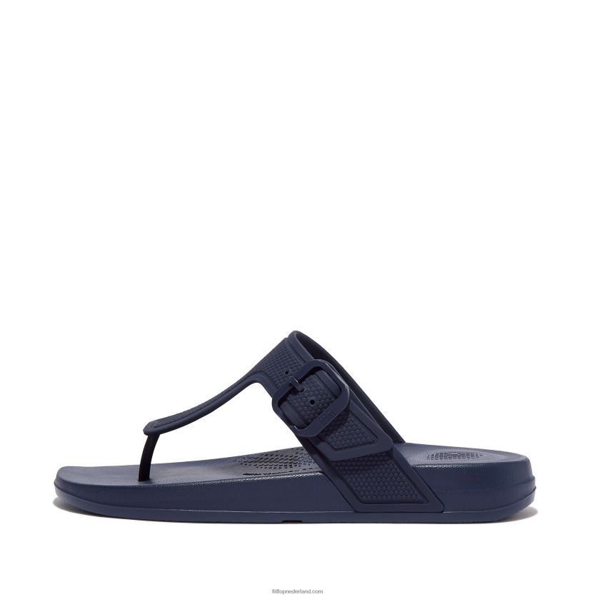iqushion teenslippers met verstelbare gesp vrouwen Fitflop F4BXJ81 middernacht marine